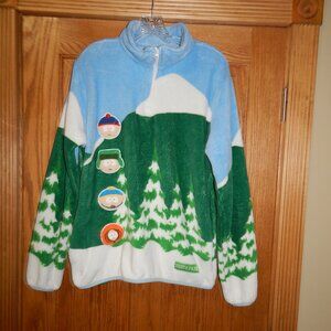 South Park Quarter 1/4 Zip Soft Plush Fleece Sweatshirt Top Size Large Exclusive